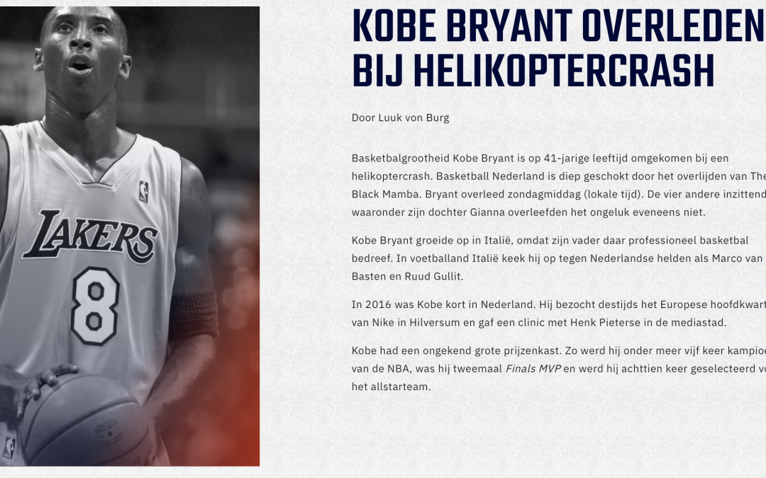 KOBE BRYANT OVERLEDEN BIJ HELIKOPTERCRASH (van de NBB-site)