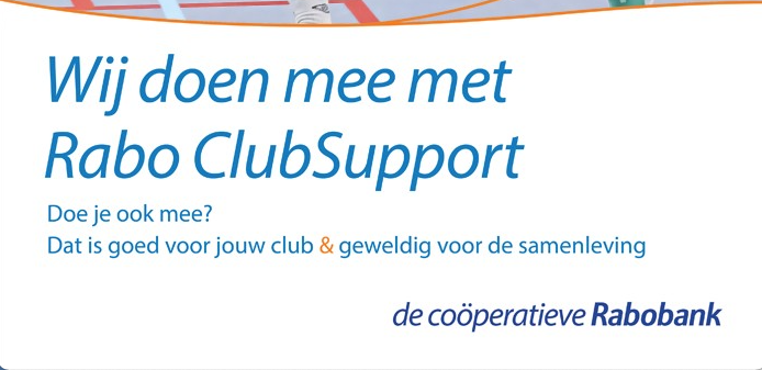 RABO ClubSupport, wij doen mee !  U ook?  Help ons !