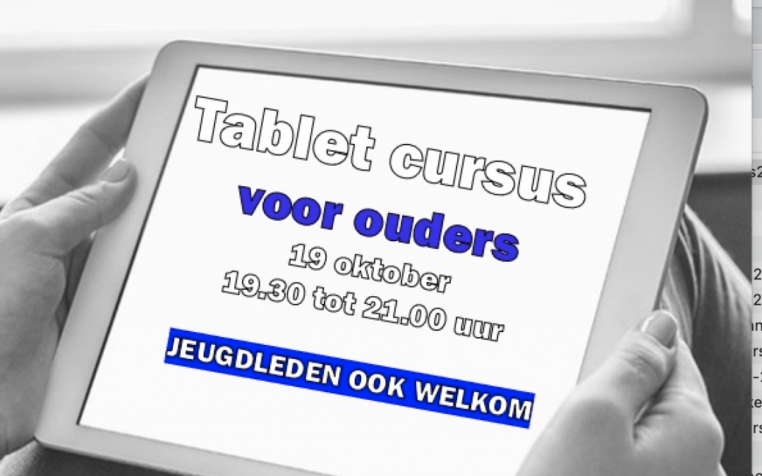 Tabletcursus voor ouders U10 t/m U16