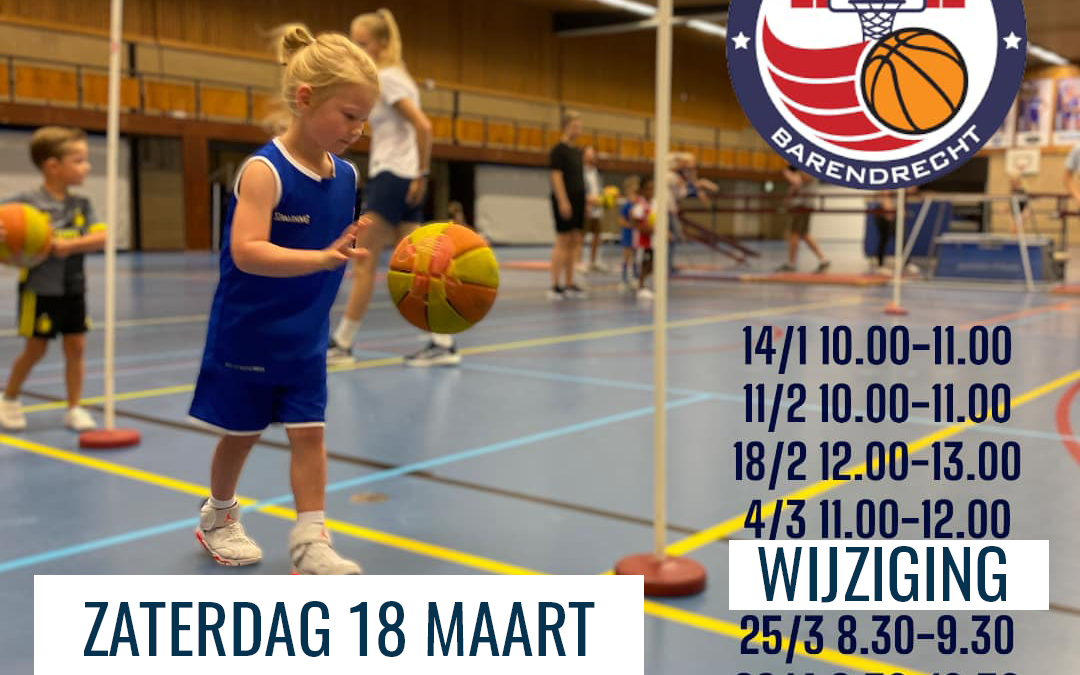 WIJZIGING VAN TIJD: BLUE KIDS A.S. ZATERDAG 10-11