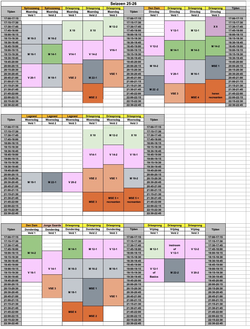 Trainingsschema 25-26-3